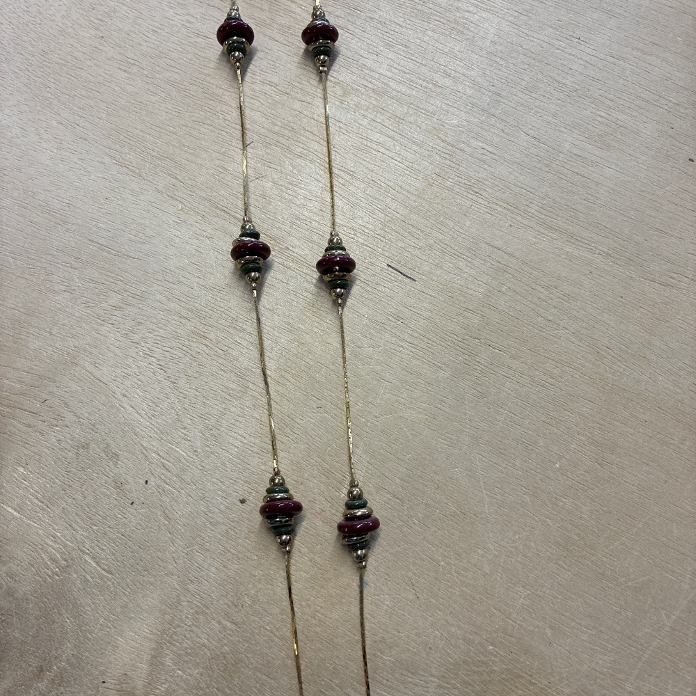 Handcrafted necklace made from a vintage jewelry set.